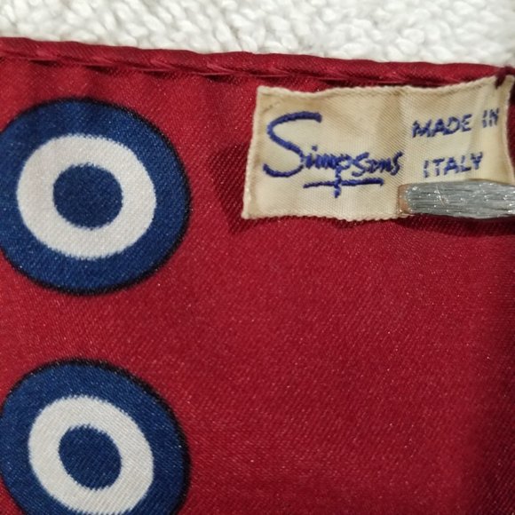 Simpsons early 1900s vintage scarf made in Italy - Picture 5 of 6